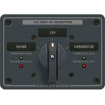 Blue Sea 8365 AC Rotary Switch Panel 65 Ampere 2 Positions + OFF, 2 Pole [8365] - BuoyMart.com  Electrical Panels Blue Sea Systems