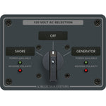 Blue Sea 8367 AC Rotary Switch Panel 30 Ampere 2 Positions + OFF, 2 Pole [8367] - BuoyMart.com  Electrical Panels Blue Sea Systems