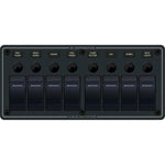 Blue Sea 8371 Water Resistant Panel - 8 Position - Black - Horizontal Mount [8371] - BuoyMart.com  Electrical Panels Blue Sea Systems