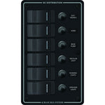 Blue Sea 8373 Water Resistant 6 Position - Black - Vertical Mount Panel [8373] - BuoyMart.com  Electrical Panels Blue Sea Systems
