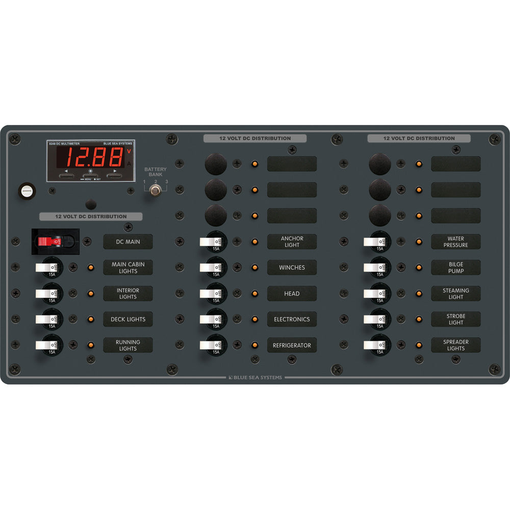 Blue Sea 8379 DC Main + 20 Positions [8379] - BuoyMart.com  Electrical Panels Blue Sea Systems