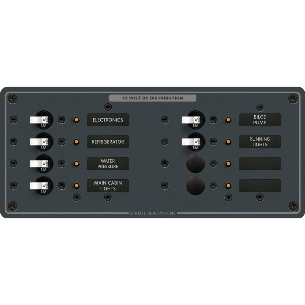 Blue Sea 8385 DC 8 Position Horizontal [8385] - BuoyMart.com  Electrical Panels Blue Sea Systems