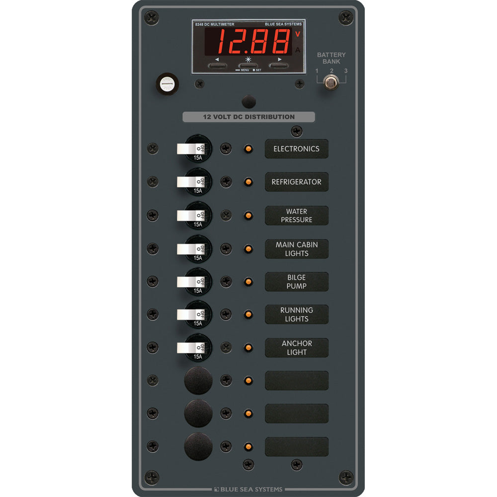 Blue Sea 8402 DC 10 Position w/Multi-Function Meter [8402] - BuoyMart.com  Electrical Panels Blue Sea Systems