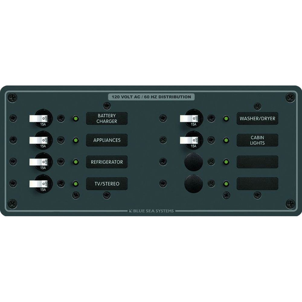 Blue Sea 8411 AC 8 Position [8411] - BuoyMart.com  Electrical Panels Blue Sea Systems