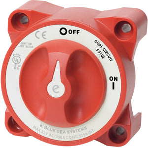 Blue Sea 5510E e-Series Dual Circuit Battery Switch [5510E] - BuoyMart.com  Battery Management Blue Sea Systems