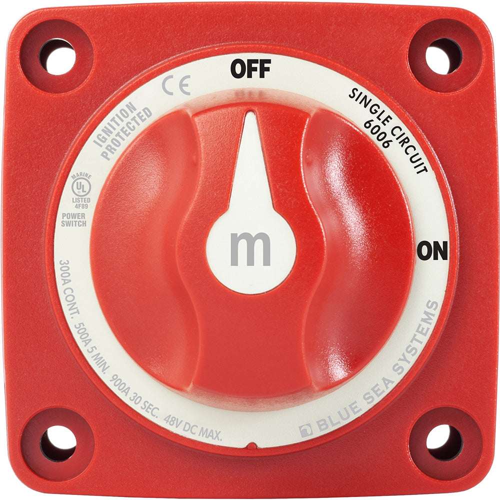 Blue Sea 6006 m-Series (Mini) Battery Switch Single Circuit ON/OFF Red [6006] - BuoyMart.com  Battery Management Blue Sea Systems