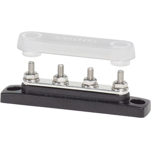 Blue Sea 2315 MiniBus 100 Ampere Common BusBar 4 x 10-32 Stud Terminal with Cover [2315] - BuoyMart.com  Busbars, Connectors & Insulators Blue Sea Systems