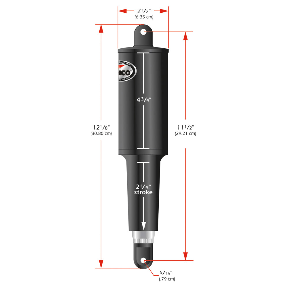 Lenco 101 Standard Actuator - 12V - 2-1/4" Stroke [15054-001] - BuoyMart.com  Trim Tab Accessories Lenco Marine