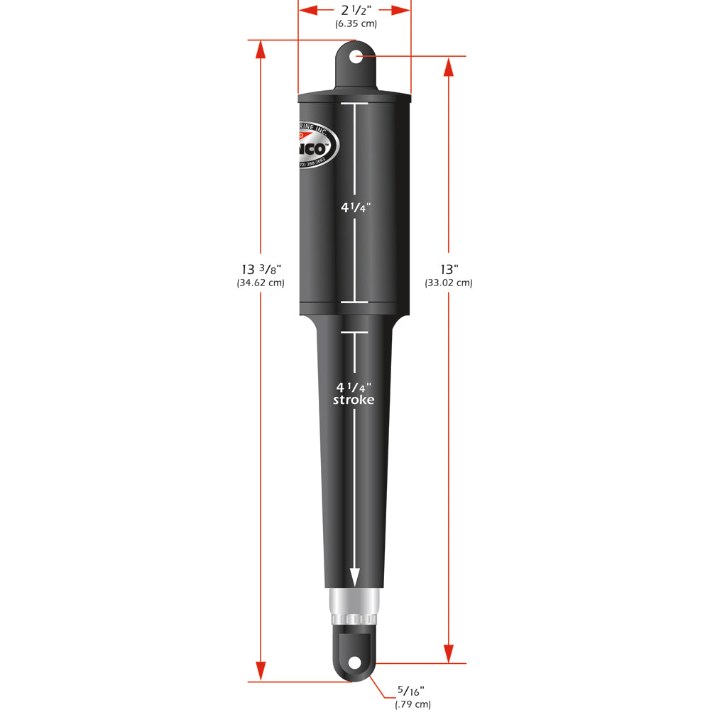 Lenco 102 Series Standard Actuator - 12V - 4-1/4" Stroke [15059-001] - BuoyMart.com  Trim Tab Accessories Lenco Marine
