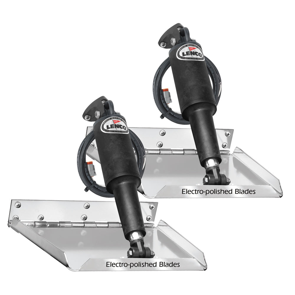 Lenco 16" x 12" Standard Performance Trim Tab Kit w/o       Switch Kit 12V [15039-101] - BuoyMart.com  Trim Tabs Lenco Marine
