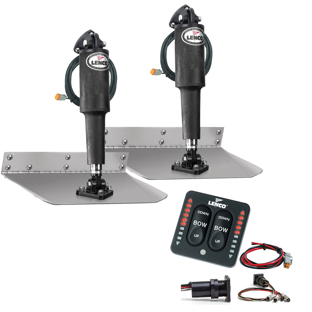 Lenco 9" x 9" Standard Trim Tab Kit w/LED Indicator Switch Kit 12V [TT9X9I] - BuoyMart.com  Trim Tabs Lenco Marine