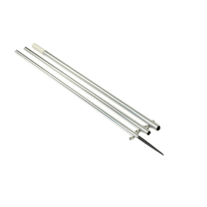 Lee's 18.5' Bright Silver Pole w/Black Spike Step Tube 1.5" [MX8718CR] - BuoyMart.com  Outriggers Lee's Tackle