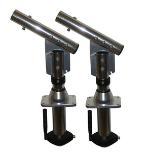 Lee's Sidewinder Bolt-In Outrigger Mounts, Lay-Down Version - Silver(Pair) [SW9300] - BuoyMart.com  Outrigger Accessories Lee's Tackle