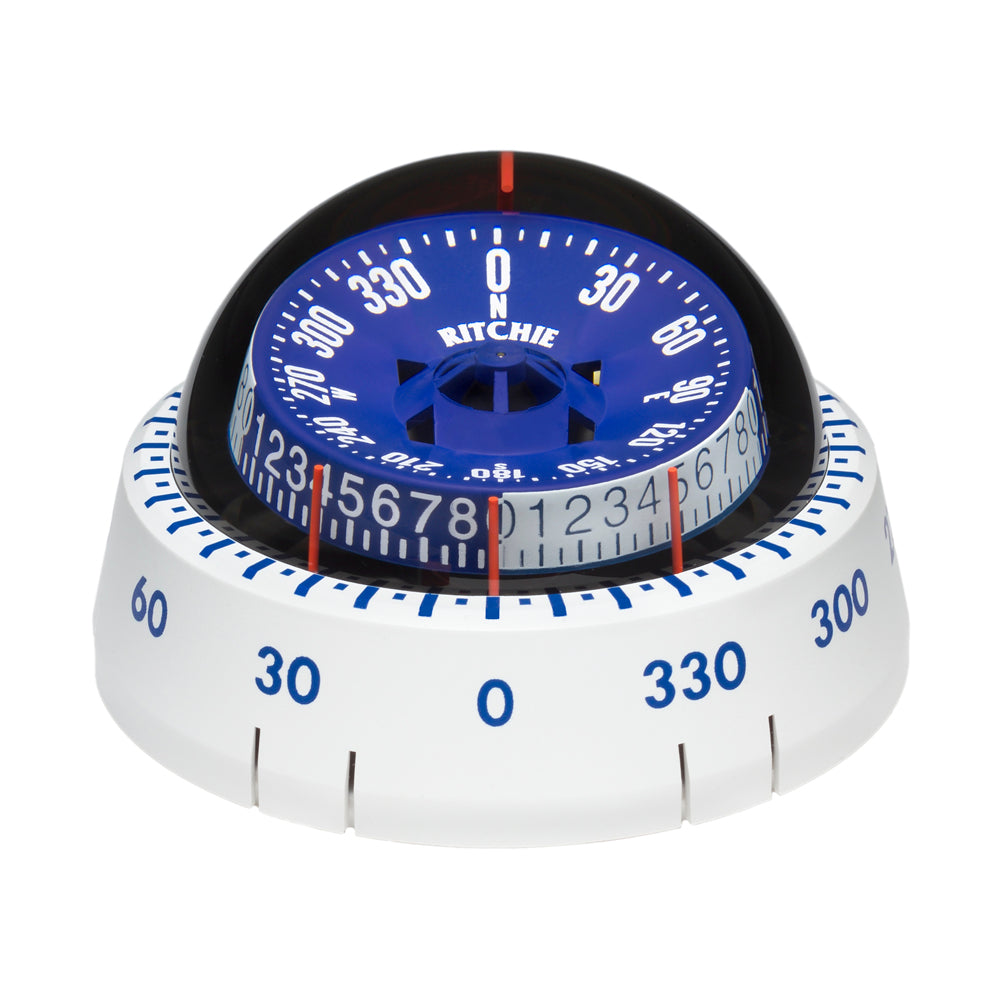 Ritchie XP-98W X-Port Tactician Compass - Surface Mount - White [XP-98W] - BuoyMart.com  Compasses Ritchie