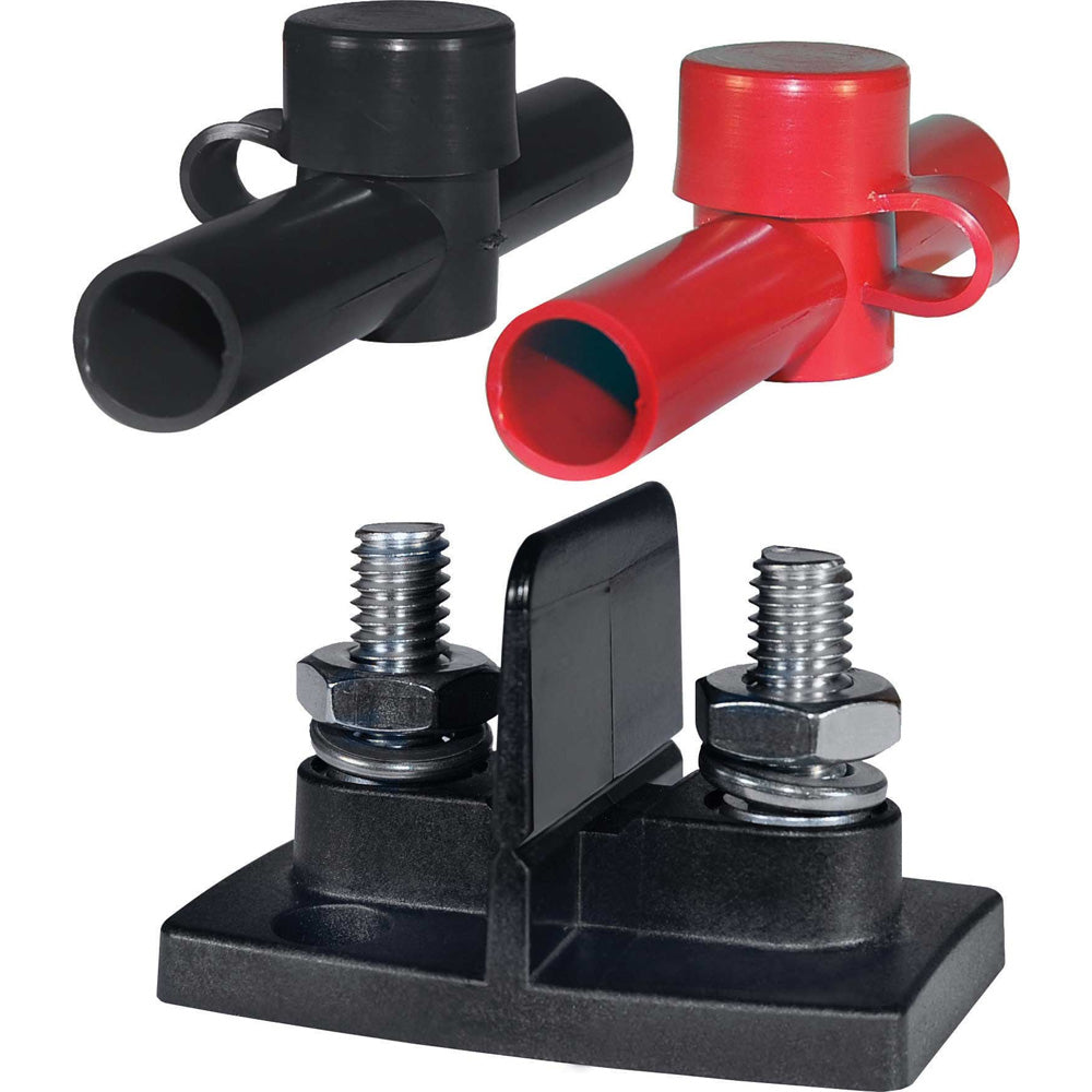 Blue Sea 2018 Dual PowerPost Cable Connectors - 1 X 5/16" - 1 X 3/8" [2018] - BuoyMart.com  Busbars, Connectors & Insulators Blue Sea Systems