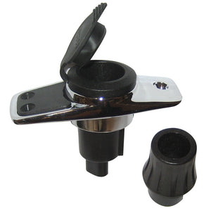 Perko Locking Collar Pole Light Mounting Base - 2 Pin - Chrome Plated w/Black Cover [1060PB0DP] - BuoyMart.com  Accessories Perko