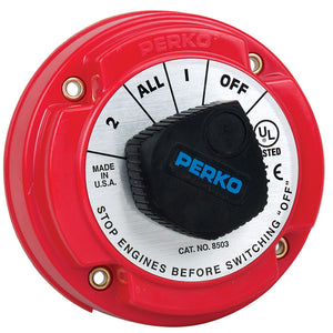 Perko 8503DP Medium Duty Battery Selector Switch w/Alternator Field Disconnect w/o Key Lock [8503DP] - BuoyMart.com  Battery Management Perko