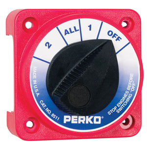 Perko Compact Medium Duty Battery Selector Switch w/o Key Lock [8511DP] - BuoyMart.com  Battery Management Perko