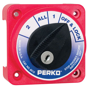 Perko Compact Medium Duty Battery Selector Switch w/Key Lock [8512DP] - BuoyMart.com  Battery Management Perko