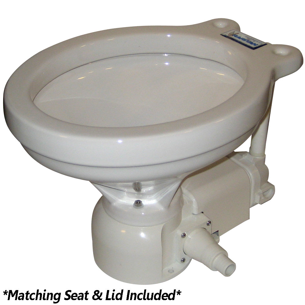 Raritan Sea Era Electric Toilet - Household Style - Integral Pump - Straight  90 Discharge - 12v [160HI012] - BuoyMart.com  Marine Sanitation Raritan