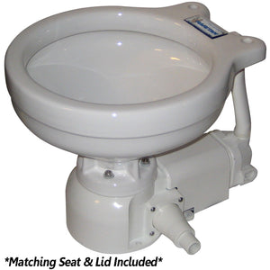 Raritan Sea Era Electric Toilet - Marine Size - Integral Pump - Straight  90 Discharge - 12v [160MI012] - BuoyMart.com  Marine Sanitation Raritan