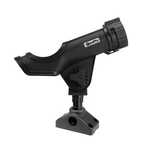 Scotty Powerlock Rod Holder Black w/241 Side/Deck Mount [230-BK] - BuoyMart.com  Rod Holders Scotty