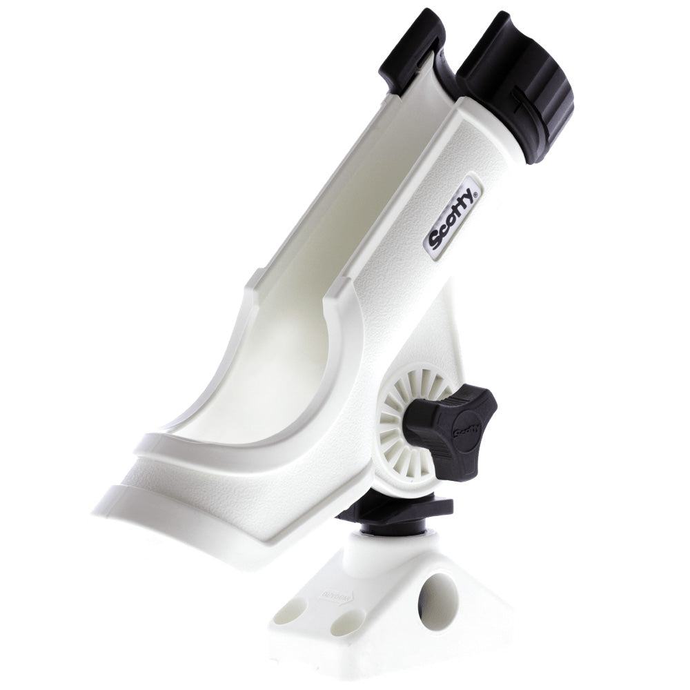 Scotty Powerlock Rod Holder White w/241 Side/Deck Mount [230-WH] - BuoyMart.com  Rod Holders Scotty