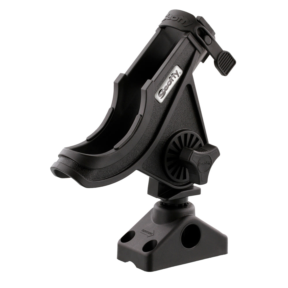 Scotty 280 Bait Caster/Spinning Rod Holder w/241 Deck/Side Mount - Black [280-BK] - BuoyMart.com  Rod Holders Scotty