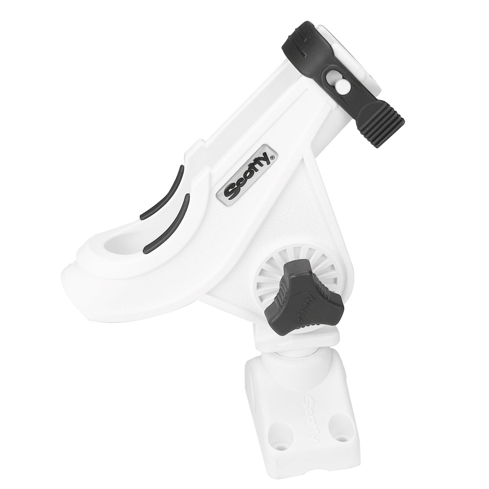 Scotty 280 Bait Caster/Spinning Rod Holder w/241 Deck/Side Mount - White [280-WH] - BuoyMart.com  Rod Holders Scotty