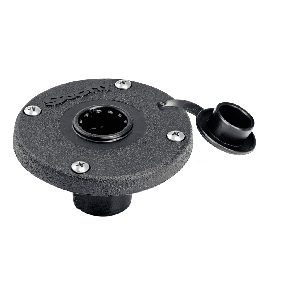 Scotty 344 Round Flush Deck Mount [344-BK] - BuoyMart.com  Rod Holders Scotty