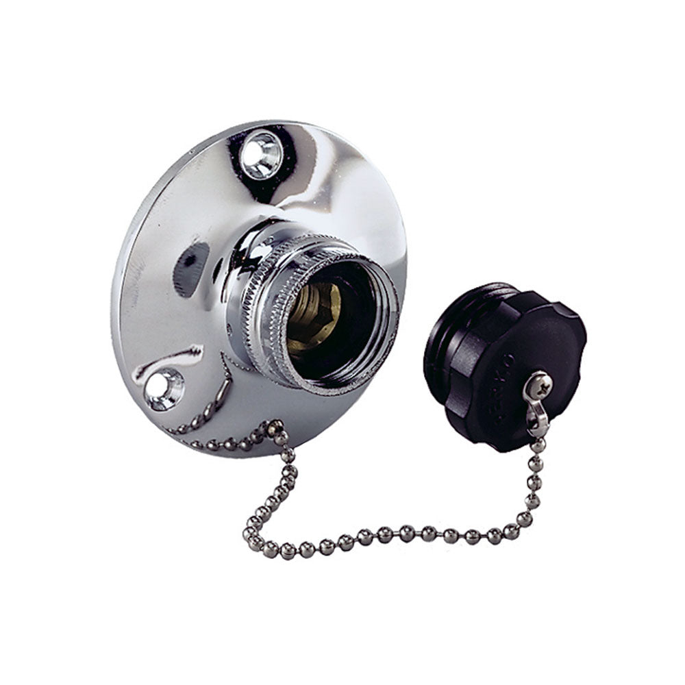 Perko Water Inlet Fitting w/Plug [0499DP0CHR] - BuoyMart.com  Fittings Perko