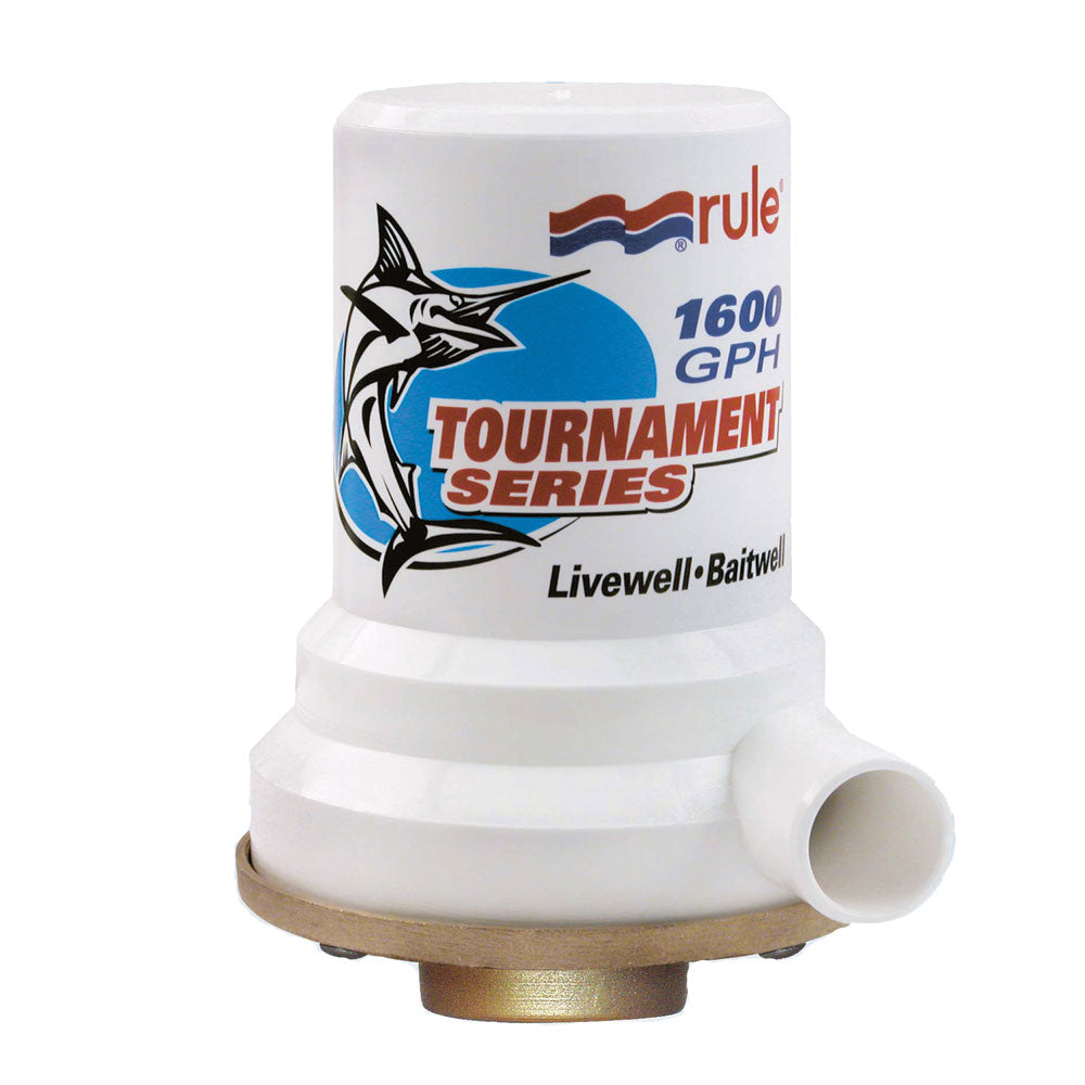 Rule Tournament Series Bronze Base 1600 GPH Livewell Pump [209B] - BuoyMart.com  Livewell Pumps Rule