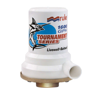 Rule Tournament Series Bronze Base 1600 GPH Livewell Pump [209B] - BuoyMart.com  Livewell Pumps Rule