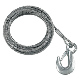 Fulton 7/32" x 50' Galvanized Winch Cable and Hook - 5,600 lbs. Breaking Strength [WC750 0100] - BuoyMart.com  Winch Straps & Cables Fulton