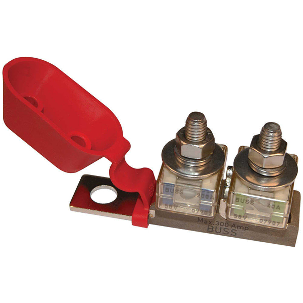 Blue Sea 2151 Terminal Fuse Block - 3/8" Mounting Hole - 2 Terminal Studs [2151] - BuoyMart.com  Busbars, Connectors & Insulators Blue Sea Systems