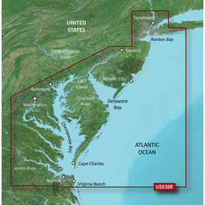 Garmin BlueChart g3 Vision HD - VUS038R - New York - Chesapeake - microSD/SD [010-C1004-00] - BuoyMart.com  Garmin BlueChart Vision Garmin
