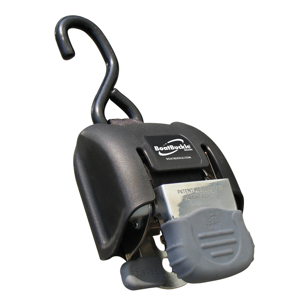 BoatBuckle G2 Retractable Transom Tie-Down - 2"-43" - Pair - Stainless Steel [F14256] - BuoyMart.com  Tie-Downs BoatBuckle