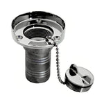 Whitecap Gas Hose Deck Fill w/Splash Guard - 1-1/2" Chain [6001] - BuoyMart.com  Deck Fills Whitecap