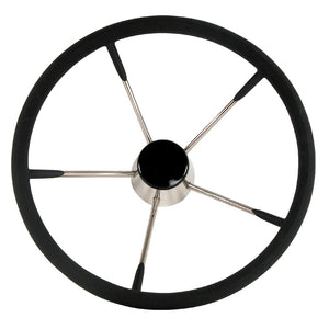 Whitecap Destroyer Steering Wheel - Black Foam, 15" Diameter [S-9004B] - BuoyMart.com  Steering Wheels Whitecap