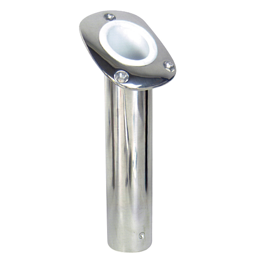 Whitecap Bluewater 30 Deg. Cast S.S. Flush Mount Rod Holder [6174CBLUE] - BuoyMart.com  Rod Holders Whitecap