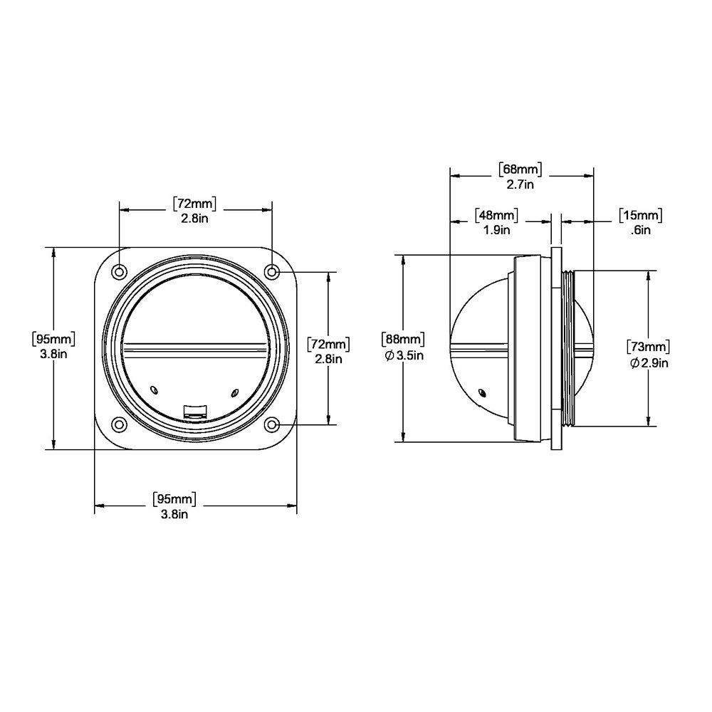 Ritchie V-527 Kayak Compass - Bulkhead Mount - White Dial [V-527] - BuoyMart.com  Compasses Ritchie