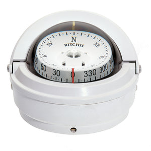 Ritchie S-87W Voyager Compass - Surface Mount - White [S-87W] - BuoyMart.com  Compasses Ritchie