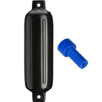 Polyform G-3 Twin Eye Fender 5.5" x 19" - Black w/Air Adapter [G-3 BLACK W/AIR ADAPTER] - BuoyMart.com  Fenders Polyform U.S.