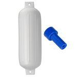 Polyform G-5 Twin Eye Fender 8.8" x 26.8" - White w/Adapter [G-5 WHITE W/AIR ADAPTER] - BuoyMart.com  Fenders Polyform U.S.