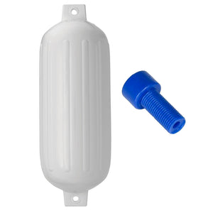 Polyform G-6 Twin Eye Fender 11" x 30" - White w/Adapter [G-6 WHITE W/AIR ADAPTER] - BuoyMart.com  Fenders Polyform U.S.