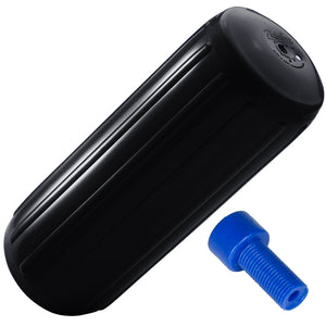 Polyform HTM-4 Fender 13.5" x 34.8" - Black w/Adapter [HTM-4 BLACK W/AIR ADAPTER] - BuoyMart.com  Fenders Polyform U.S.