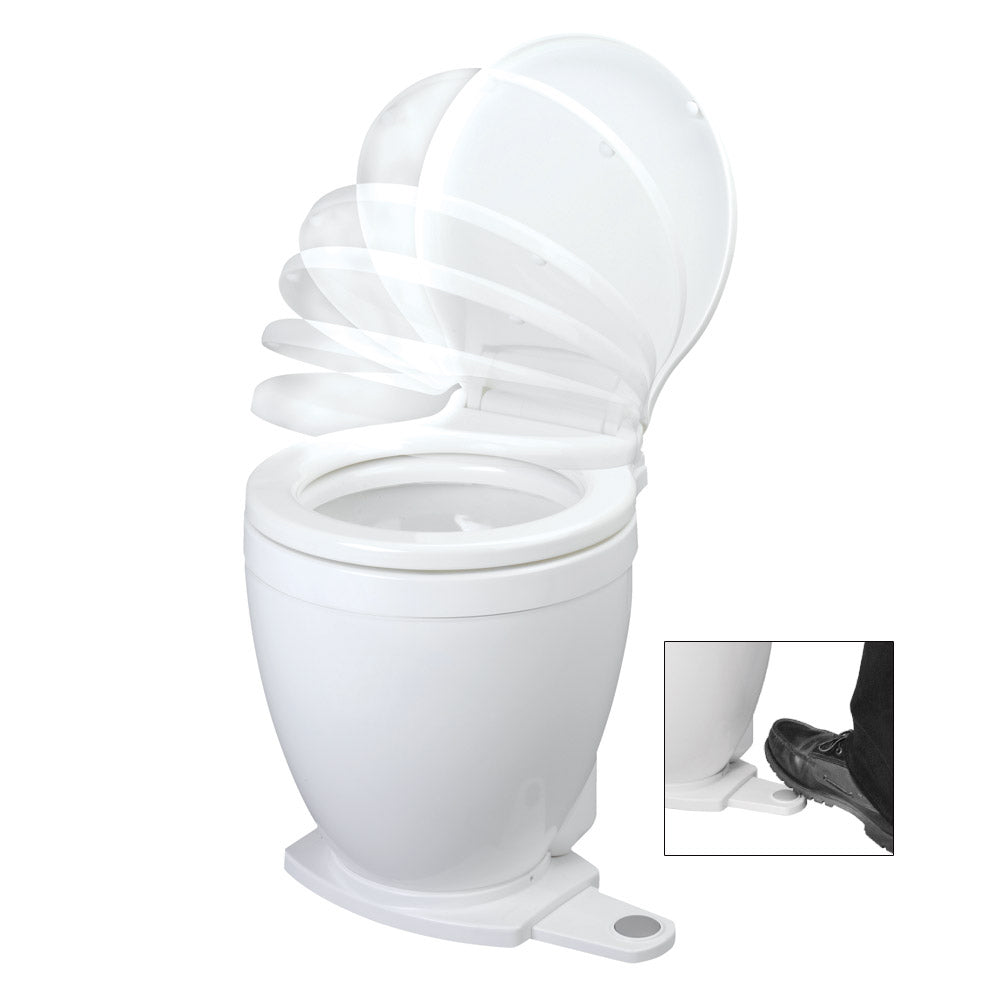 Jabsco Lite Flush Electric 12V Toilet w/Footswitch [58500-0012] - BuoyMart.com  Marine Sanitation Jabsco