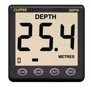 Clipper Depth Instrument w/Thru Hull Transducer & Cover [CL-D] - BuoyMart.com  Instruments Clipper
