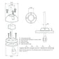 Scanstrut DS21B-P Vertical Cable Seal [DS21B-P] - BuoyMart.com  Wire Management Scanstrut