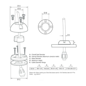 Scanstrut DS16-S Vertical Cable Seal - Stainless Steel [DS16-S] - BuoyMart.com  Wire Management Scanstrut